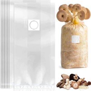 Pack of fifty Heavy-Obligation Mushroom Develop Luggage – 6 Mil Polypropylene Substrate Luggage, Massive Measurement 8″ x 5″ x 20″ for Mushroom Cultivation, Spawn, and Sawdust Fruiting Blocks